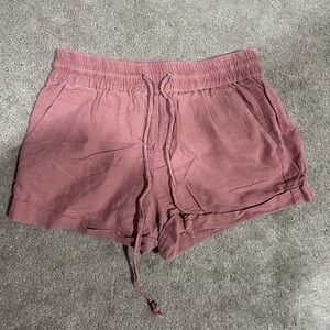 Super cute boho pink beach or just linen shorts